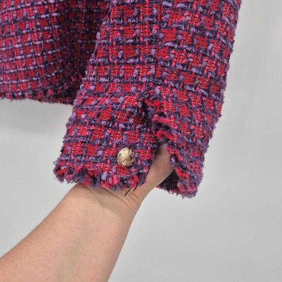 Talbots Women’s Size 18 Tweed Jacket Blazer Pink Purple - Picture 4 of 10